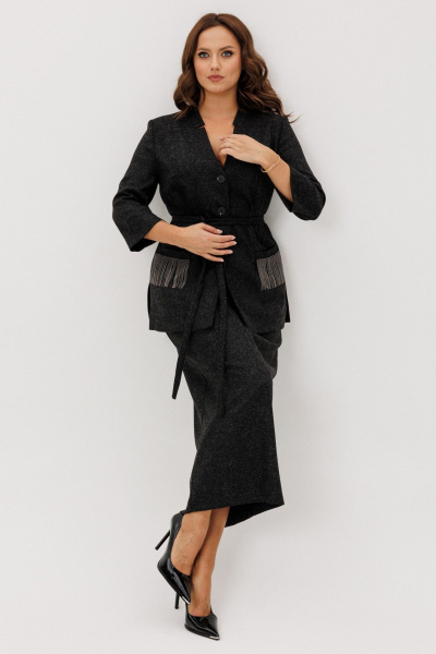 Жакет, юбка TVIN 7993 графит - фото 13