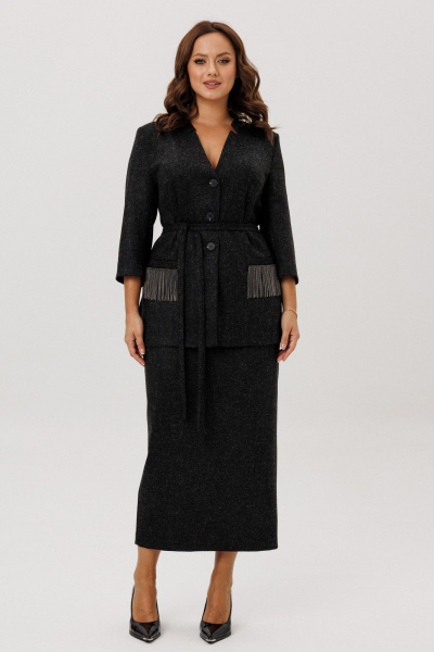 Жакет, юбка TVIN 7993 графит - фото 2