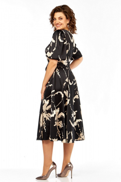 Платье Милора-стиль 1419 черный_с_принтом - фото 3