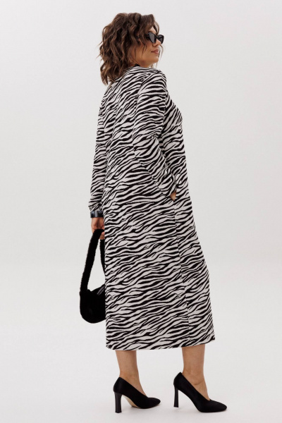 Платье Anelli 1755 черно-белое_кино - фото 7