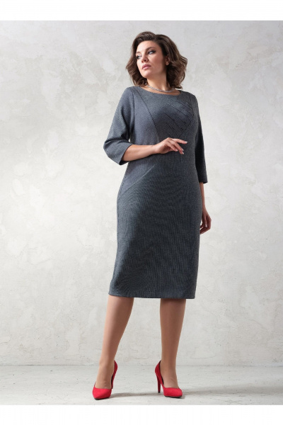 Трикотажное платье с подрезом по поясу и шлицей в спинке Avanti 1612 - фото 1