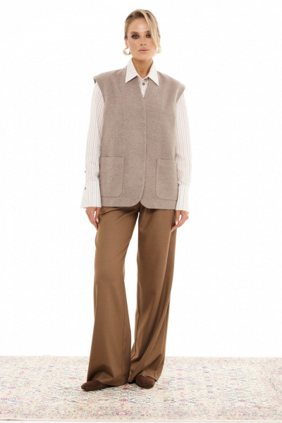 Жилет Prestige 5561 серо-бежевый - фото 2
