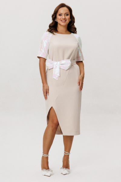 Платье Mubliz 296 экрю - фото 8