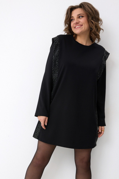 Платье BegiModa 1063 черный - фото 3