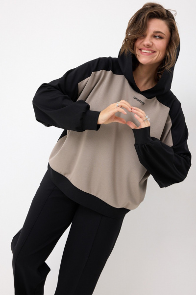 Брюки, худи BegiModa 3103 черный кварц - фото 9