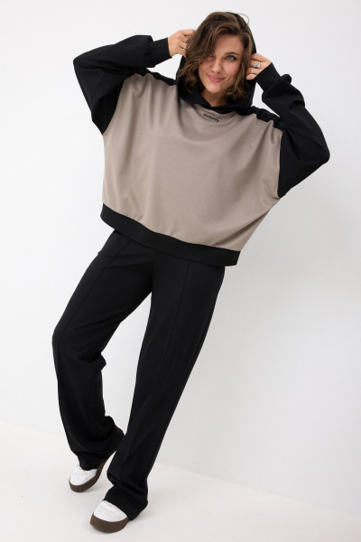 Брюки, худи BegiModa 3103 черный кварц - фото 8