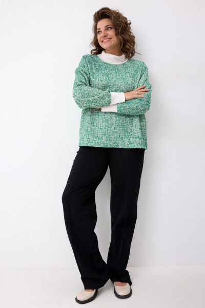 Лонгслив BegiModa 4151 малахит - фото 6