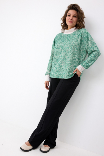 Лонгслив BegiModa 4151 малахит - фото 5