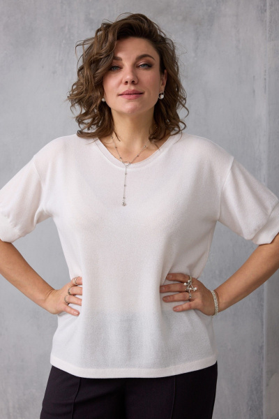 Блуза BegiModa 4153 молочный - фото 4