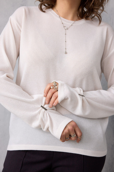 Лонгслив BegiModa 4154 молочный - фото 9