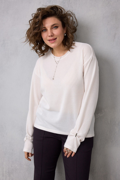 Лонгслив BegiModa 4154 молочный - фото 6