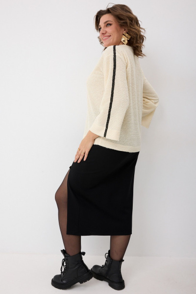 Блейзер, юбка BegiModa 5017 черный - фото 3