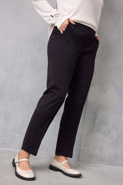 Брюки BegiModa 6078 черный_баклажан - фото 7