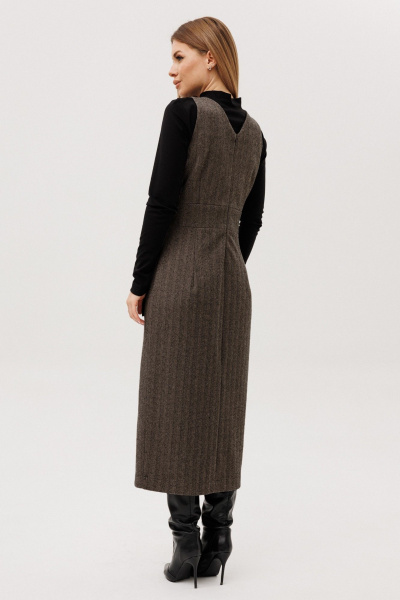Джемпер, сарафан Amberа Style 2141 коричневый/черный - фото 2