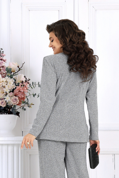 Брюки, жакет Ninele 7477 серебряный - фото 10