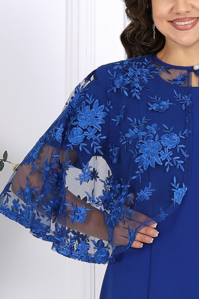 Накидка, платье Ninele 7516 василек - фото 11