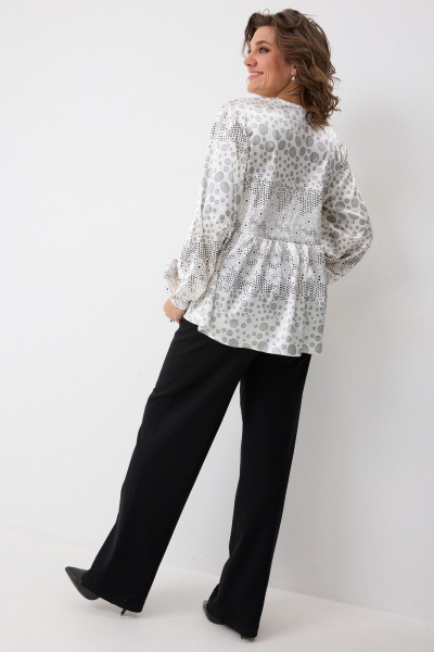 Блуза BegiModa 4146 круги_на_молочном - фото 8