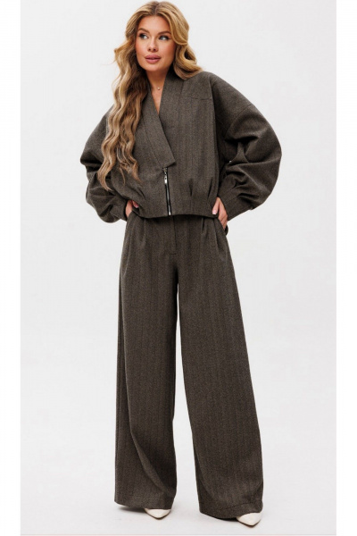 Брюки, жакет Amberа Style 2101 коричневый - фото 1