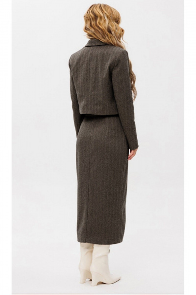 Жакет, юбка Amberа Style 2100 коричневый - фото 2