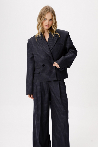 Брюки, жакет, юбка PiRS 6429 синий - фото 7