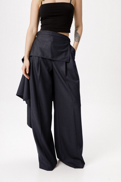 Брюки, жакет, юбка PiRS 6429 синий - фото 5