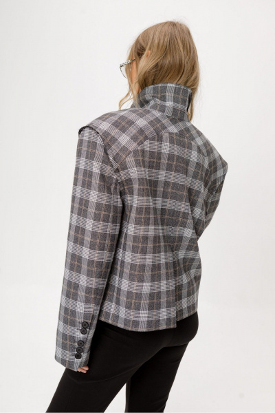 Брюки, жакет PiRS 6458 серый+черный - фото 8