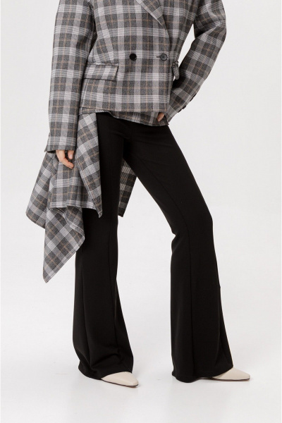 Брюки, жакет, юбка PiRS 6459 серый+черный - фото 5