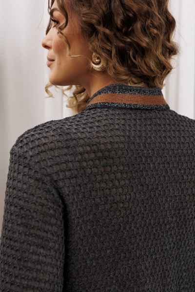 Джемпер Gizart 15380/1 серый, коричневый - фото 7