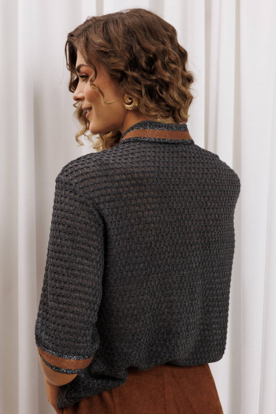 Джемпер Gizart 15380/1 серый, коричневый - фото 6