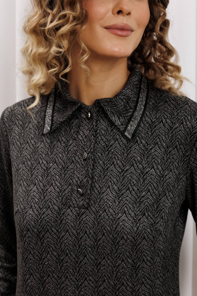 Джемпер Gizart 15422 серый тигровый замша - фото 4