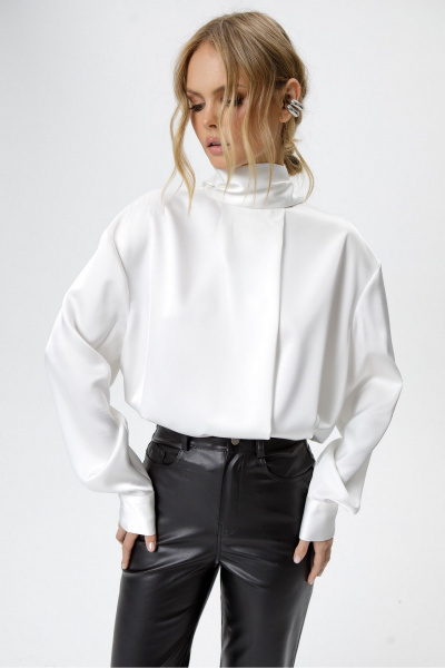 Блуза, брюки PiRS 6461 белый+черный - фото 2