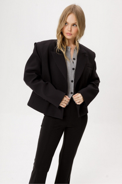 Брюки, джемпер PiRS 6467 серый+черный - фото 10