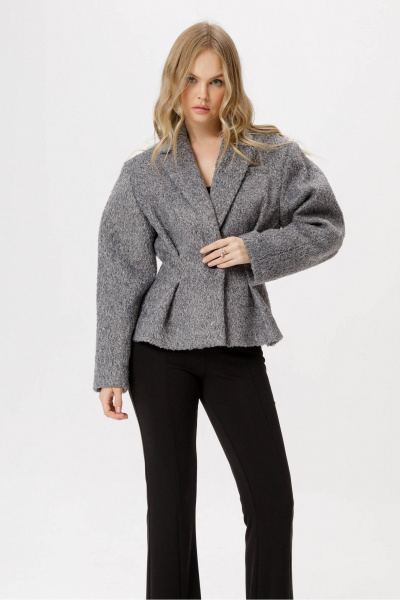 Брюки, жакет PiRS 6469 серый+черный - фото 2