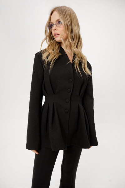 Брюки, жакет PiRS 6472 черный_букле+черный - фото 10