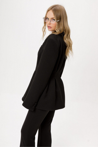 Брюки, жакет PiRS 6472 черный_букле+черный - фото 9