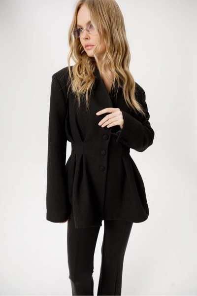 Брюки, жакет PiRS 6472 черный_букле+черный - фото 8