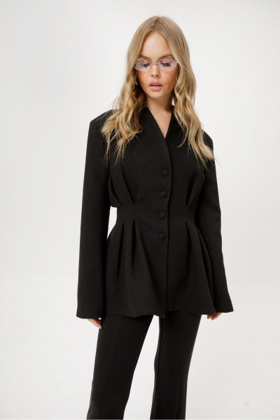 Брюки, жакет PiRS 6472 черный_букле+черный - фото 7