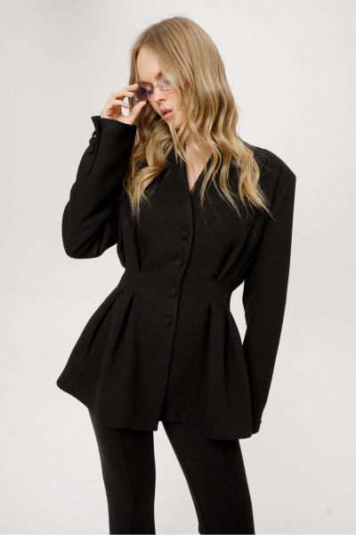 Брюки, жакет PiRS 6472 черный_букле+черный - фото 4