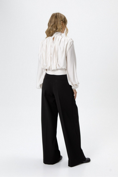 Блуза, брюки PiRS 6475 кремовый+черный - фото 2