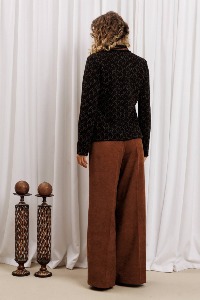 Брюки, джемпер Gizart 5436 черный-медь, коричневый - фото 6