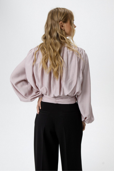 Блуза, брюки PiRS 6475 пыльно-розовый+черный - фото 5