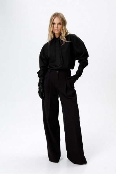 Брюки, рубашка PiRS 6478 черный+черный - фото 1