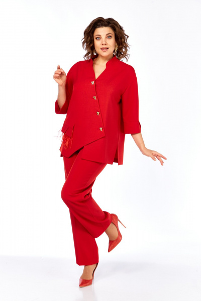Брюки, жакет БагираАнТа 1090 красный - фото 7
