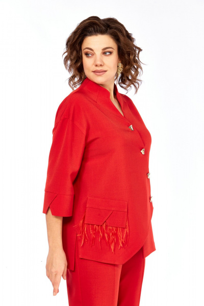 Брюки, жакет БагираАнТа 1090 красный - фото 5