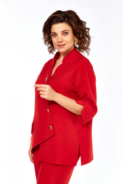 Брюки, жакет БагираАнТа 1090 красный - фото 4