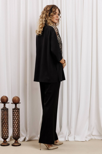 Блуза, брюки Gizart 5440 черный, золото - фото 8