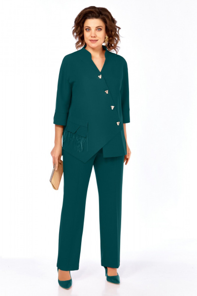 Брюки, жакет БагираАнТа 1090 изумруд - фото 1