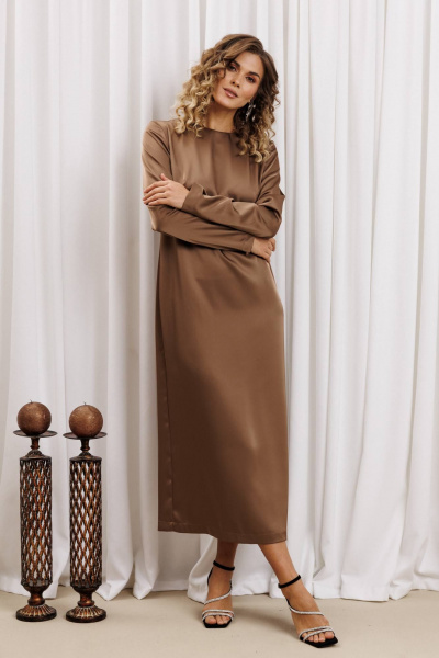 Платье Gizart 5442 капучино - фото 3