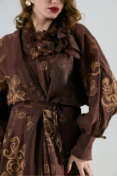 Платье NikVa 1008-1 шоколад - фото 8