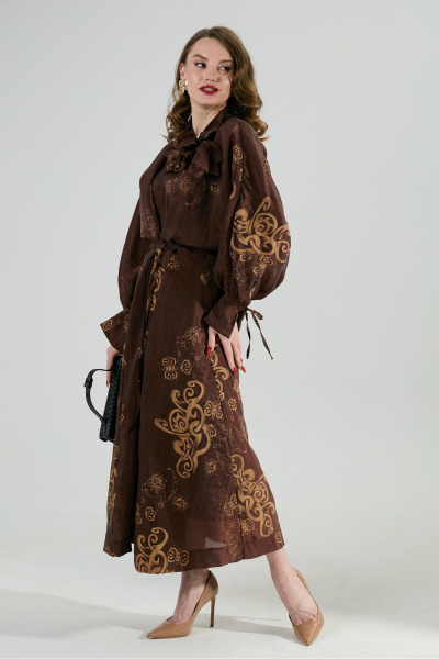 Платье NikVa 1008-1 шоколад - фото 6